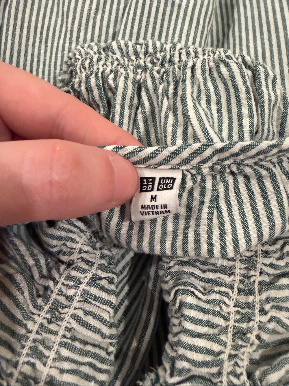 Green and white striped midi dress - Picture 3 of 3
